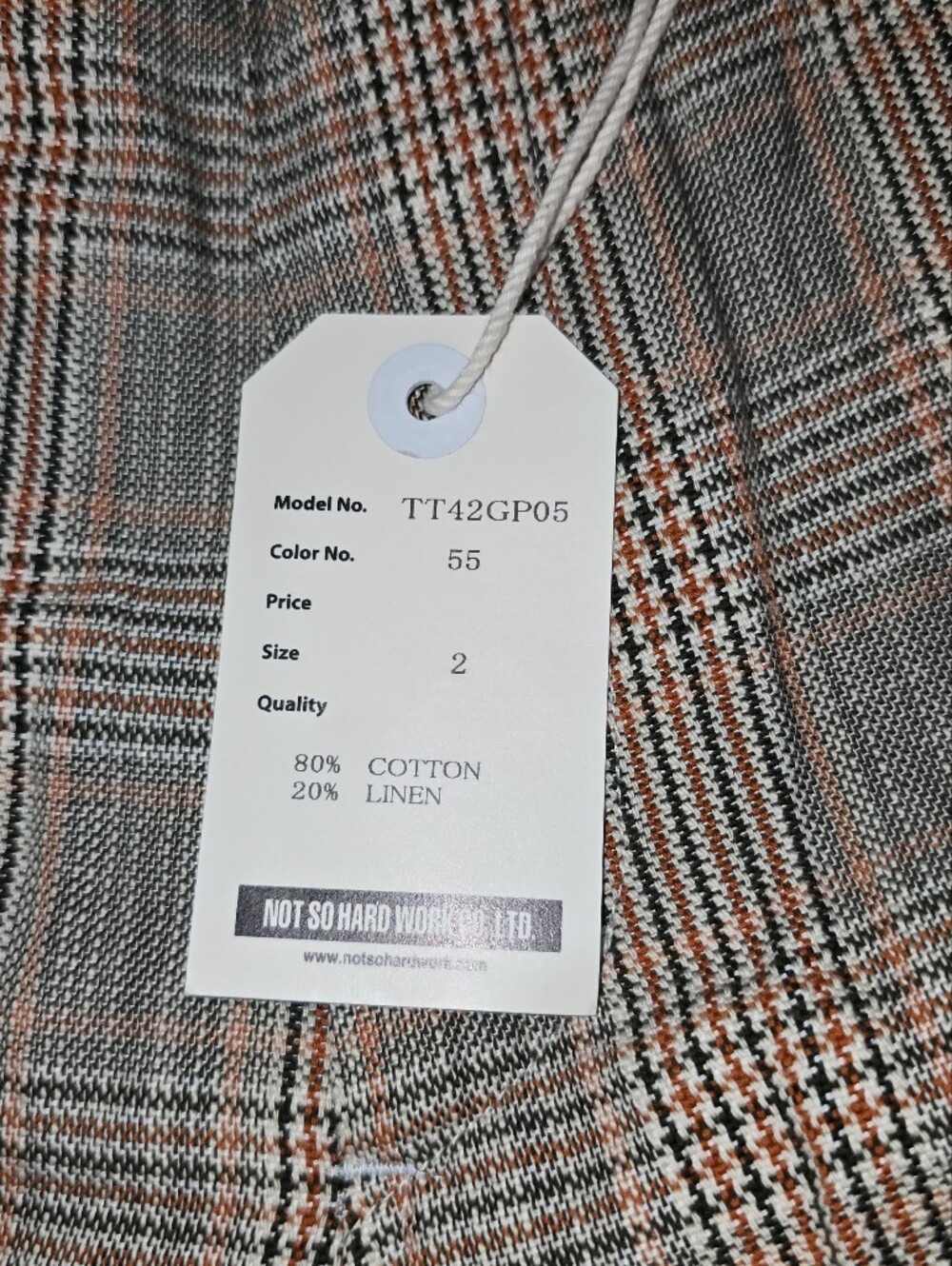 NWT ts(s) Takuji Suzuki Japanese Menswear Plaid Shorts Cotton Linen Blend 2 S/M - Picture 3 of 7